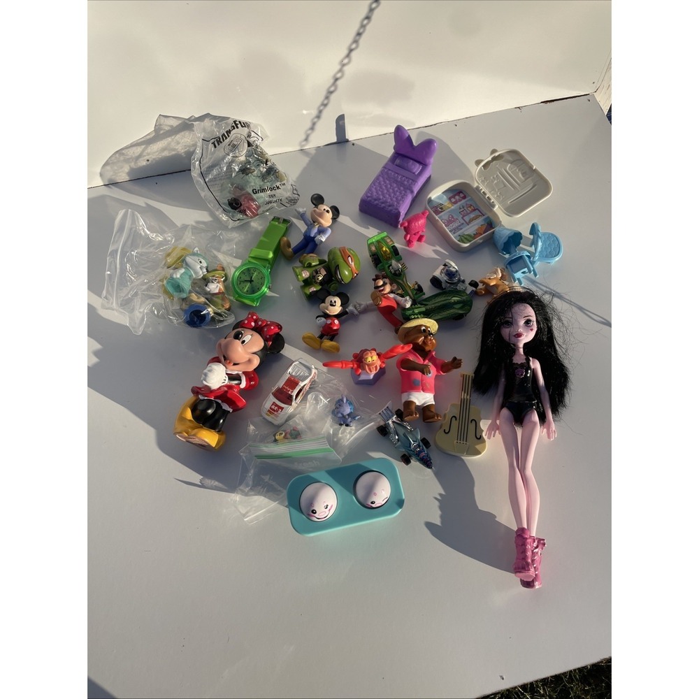 Used Random kids lot Figures Mini's Toy Box Junk Drawer Boys & Girls 25 + Items